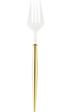 Sophistiplate Fancy Gold and White Cutlery