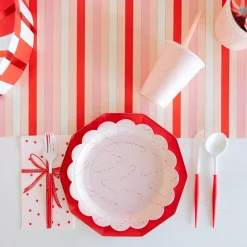 Outlet Sophistiplate Fancy Red and White Cutlery