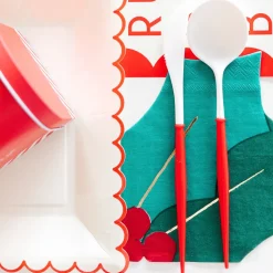 Outlet Sophistiplate Fancy Red and White Cutlery