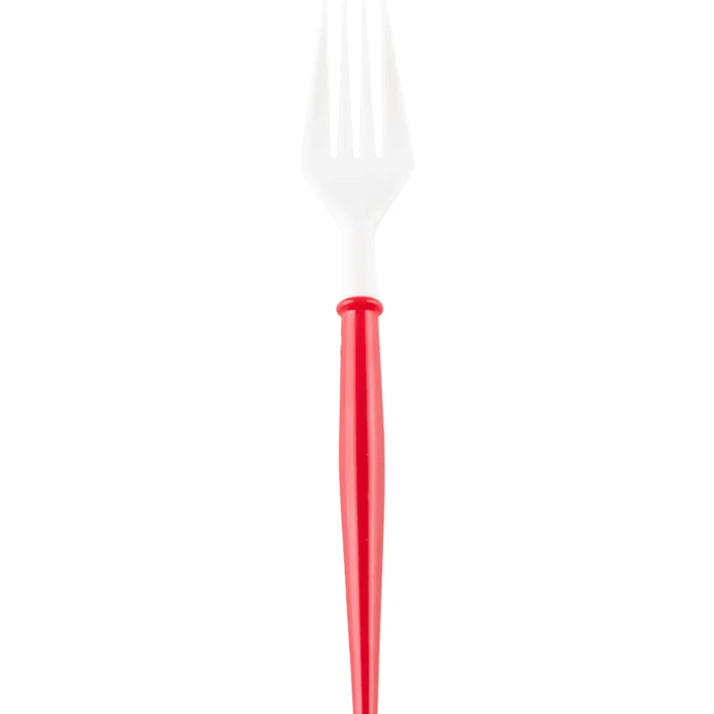 Outlet Sophistiplate Fancy Red and White Cutlery