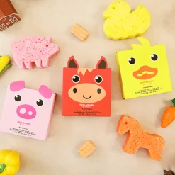 Sale Spongellé Farm Animals Shower Buffer Sponge Pack