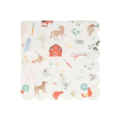 Online Meri Meri Farm Print Large Napkins