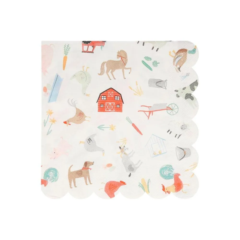 Online Meri Meri Farm Print Large Napkins