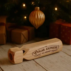 Hot CGB Giftware Festive Christmas Train Wooden Whistle