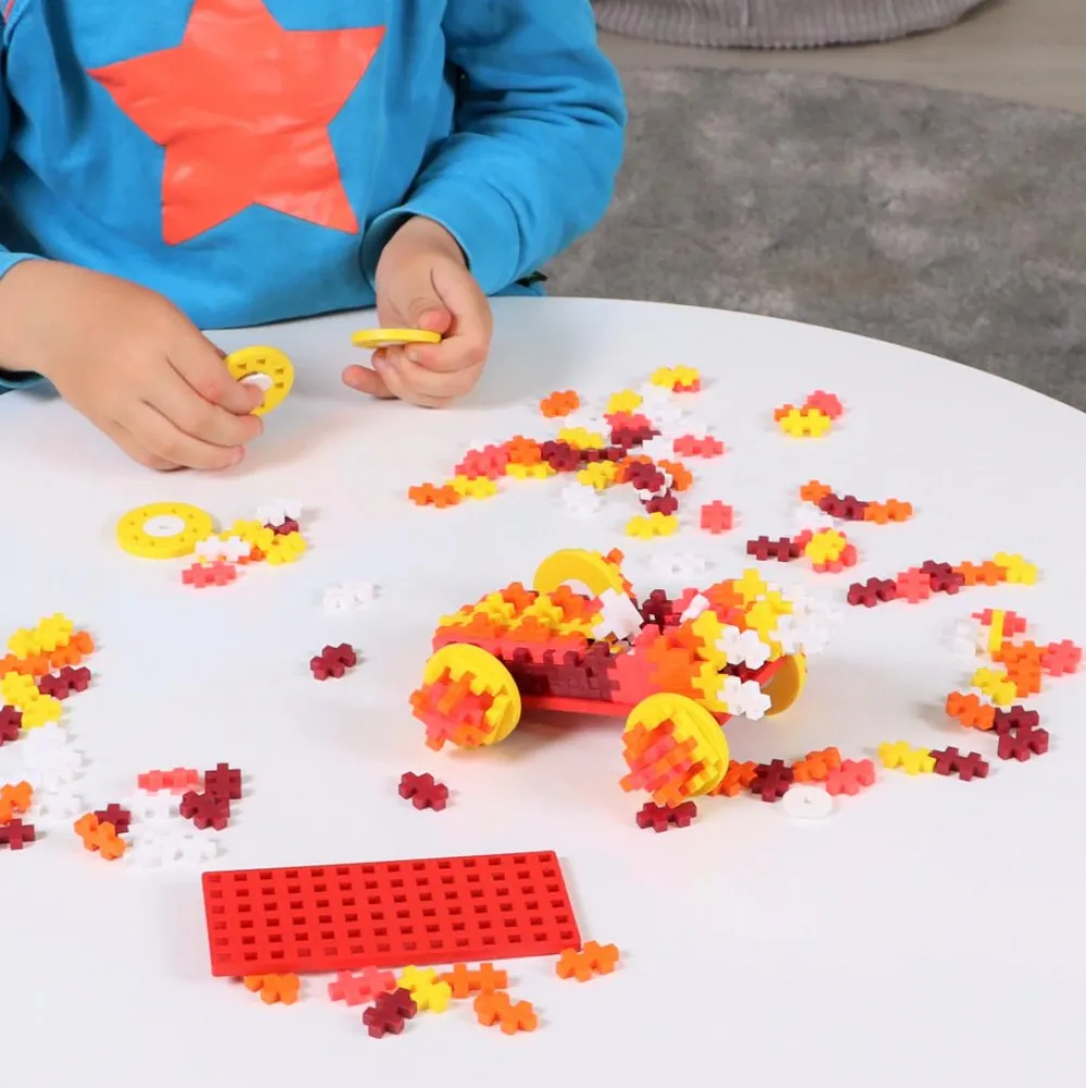Hot Plus-Plus USA Fire Car Plus Plus Puzzle Toy