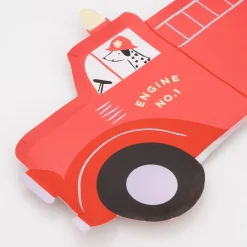 Outlet Meri Meri Fire Truck Party Plates
