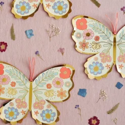 Outlet Meri Meri Floral Butterfly Die-Cut Plates