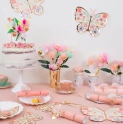 Outlet Meri Meri Floral Butterfly Die-Cut Plates