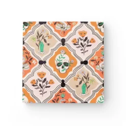 Sale Bonjour Fete Floral Halloween Skulls & Spiders Dinner Napkins
