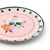 Online Bonjour Fete Floral Halloween Skulls & Spiders Dessert Plates