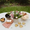 Sale Galley and Fen Flower and Stripes Ruffled Tablecloth