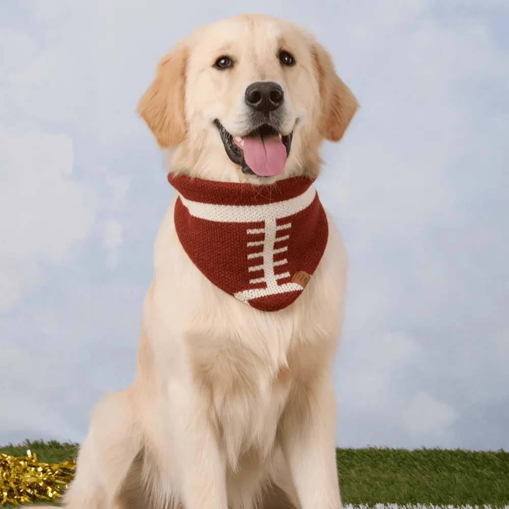 Sale The Foggy Dog Football Knit Dog Bandana