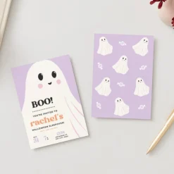 Online Bonjour Fete Frills and Thrills Ghost Party Digital Party Invitation
