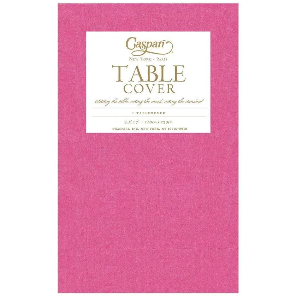 Clearance Caspari Fuchsia Pink Linen Like Table Cover