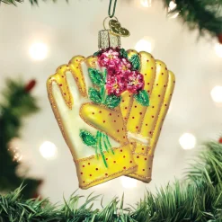 Hot Old World Christmas Gardening Gloves Ornament