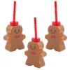 Sale Fun Express Gingerbread Tumbler Cup with Straw
