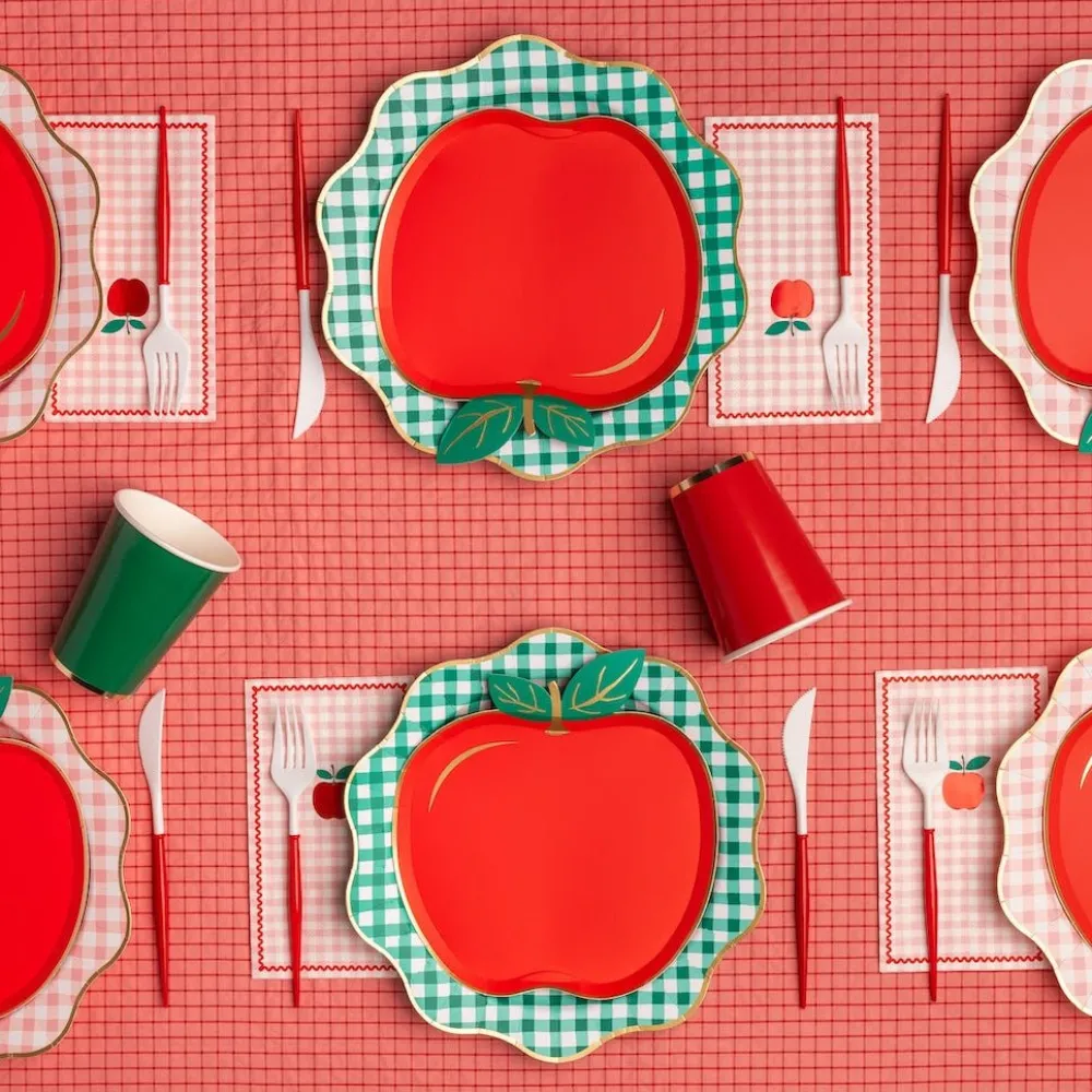 Sale Bonjour Fete Gingham Apple Guest Towels