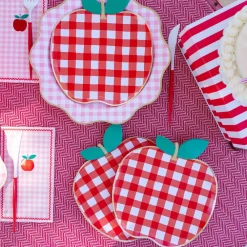 Sale Bonjour Fete Gingham Apple Guest Towels