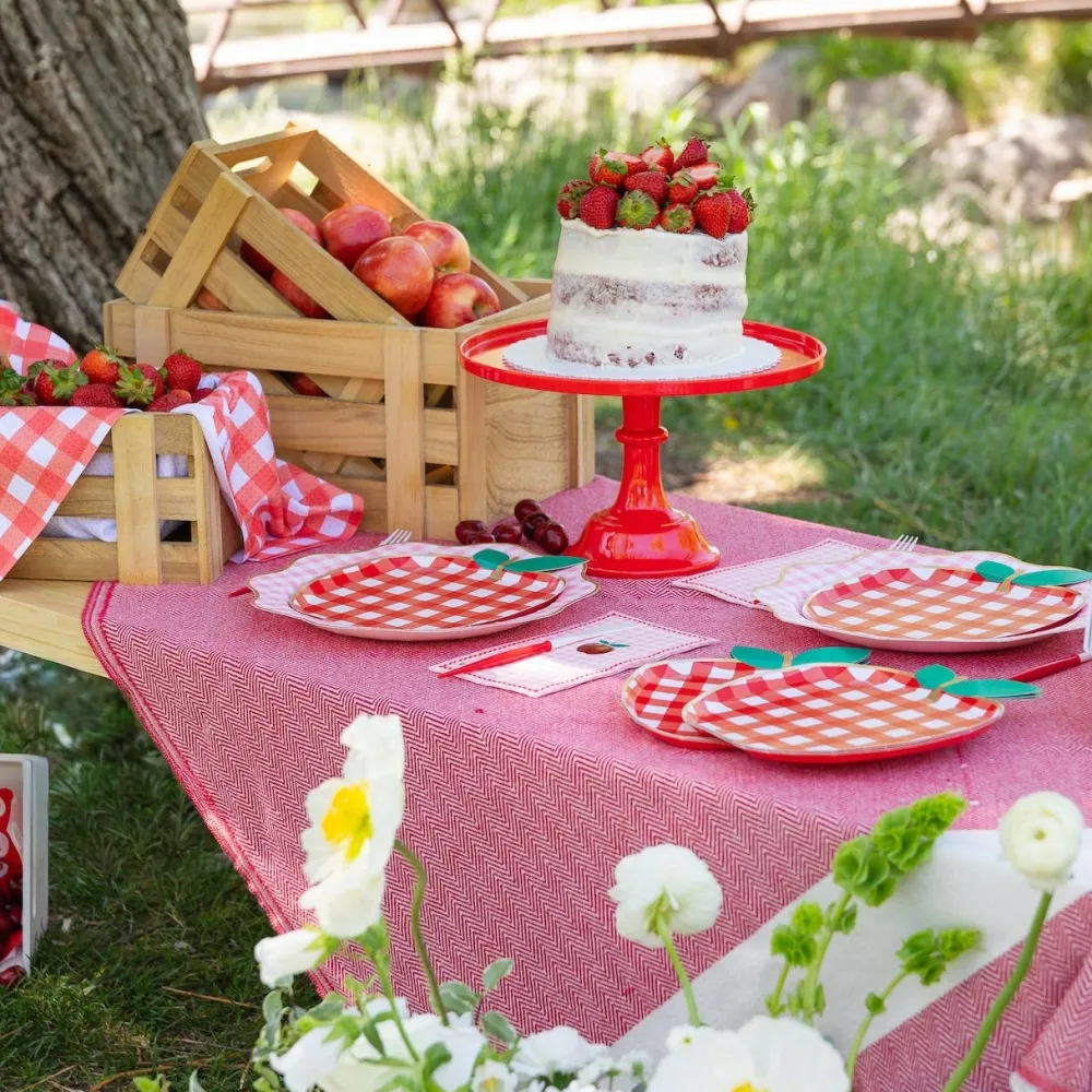 Sale Bonjour Fete Gingham Apple Guest Towels