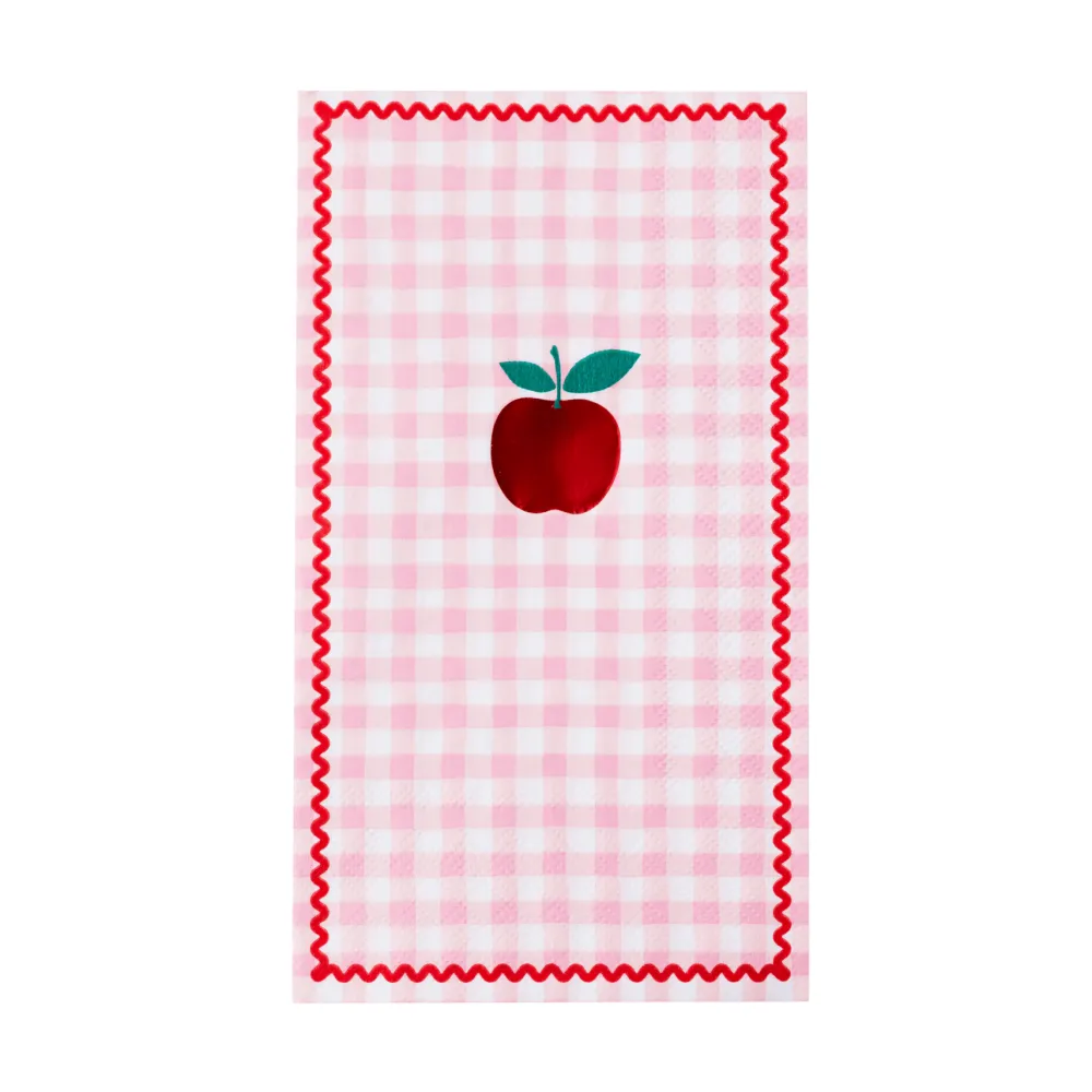 Sale Bonjour Fete Gingham Apple Guest Towels