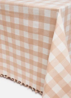 Discount Heather Taylor Home Gingham Blush Tablecloth
