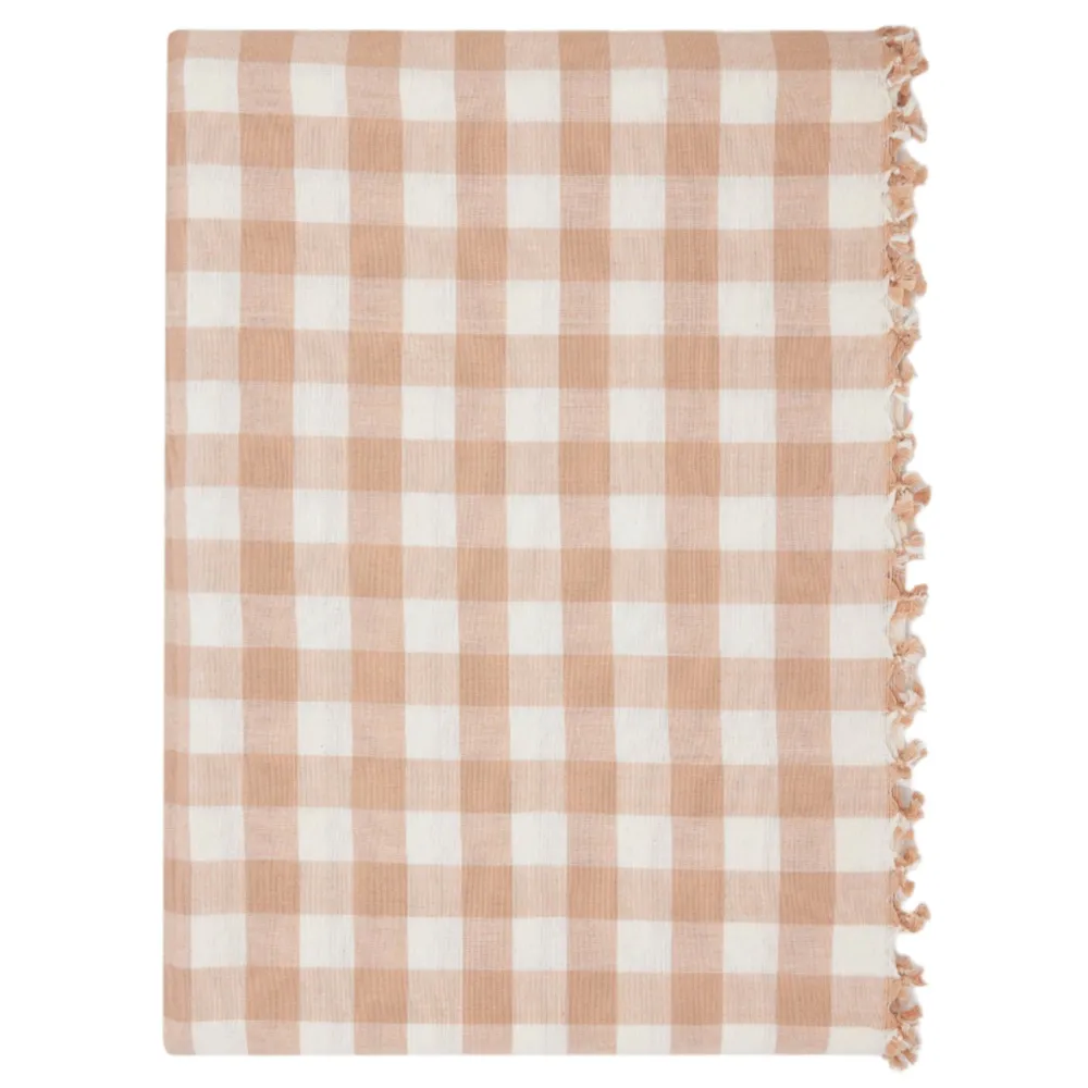 Discount Heather Taylor Home Gingham Blush Tablecloth