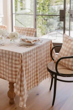 Discount Heather Taylor Home Gingham Blush Tablecloth