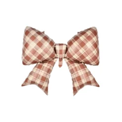 Discount Partybarco Gingham Brown Bow Foil Balloon