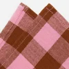 Online Heather Taylor Home Gingham Candy Nutmeg & Pink Napkins