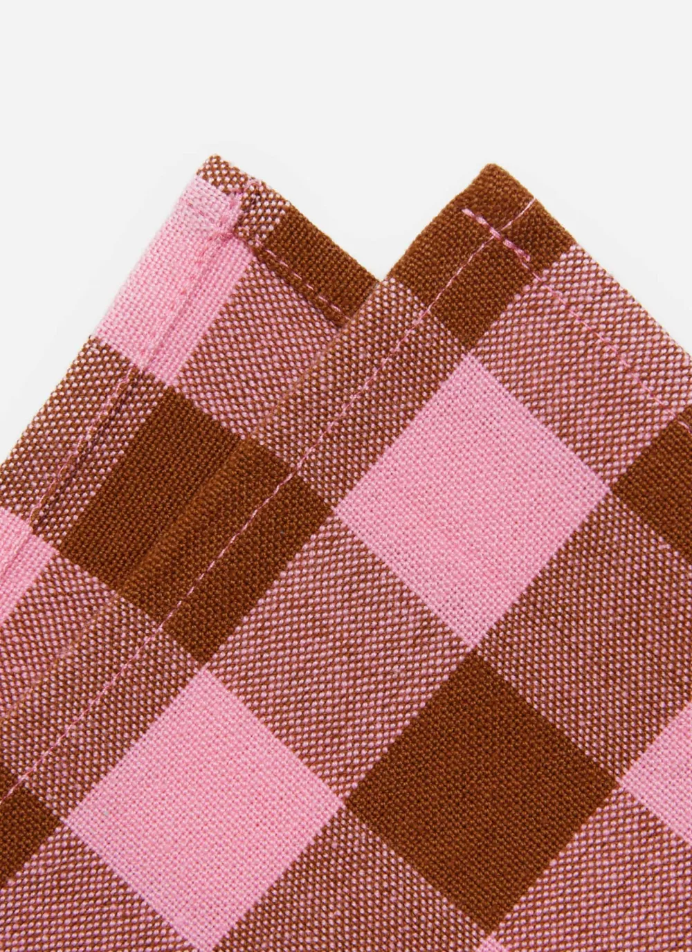 Online Heather Taylor Home Gingham Candy Nutmeg & Pink Napkins