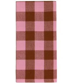 Online Heather Taylor Home Gingham Candy Nutmeg & Pink Napkins