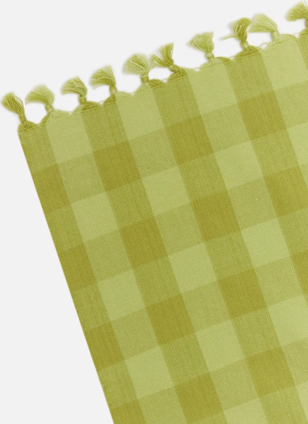 Heather Taylor Home Gingham Citron Green Tablecloth