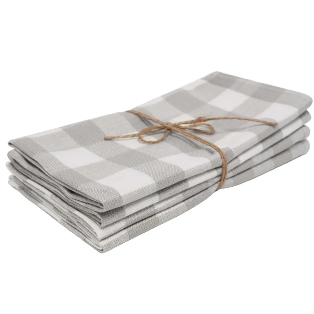 Sale Heather Taylor Home Gingham Dove Napkins