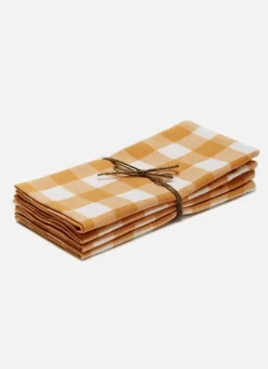 Heather Taylor Home Gingham Goldenrod Napkins