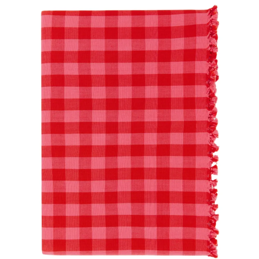 Online Heather Taylor Home Gingham Guava Tablecloth
