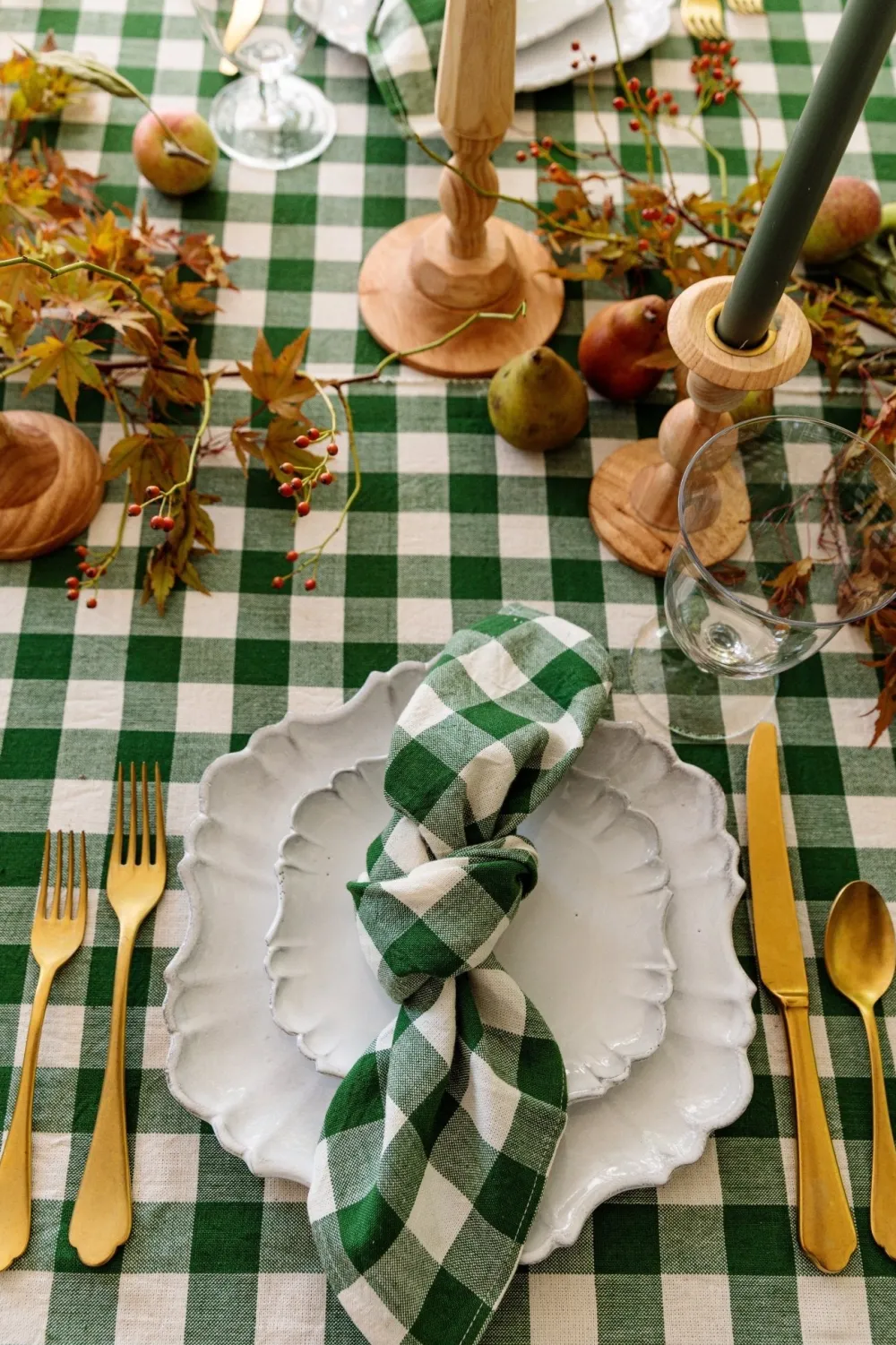 Clearance Heather Taylor Home Gingham Hunter Napkins