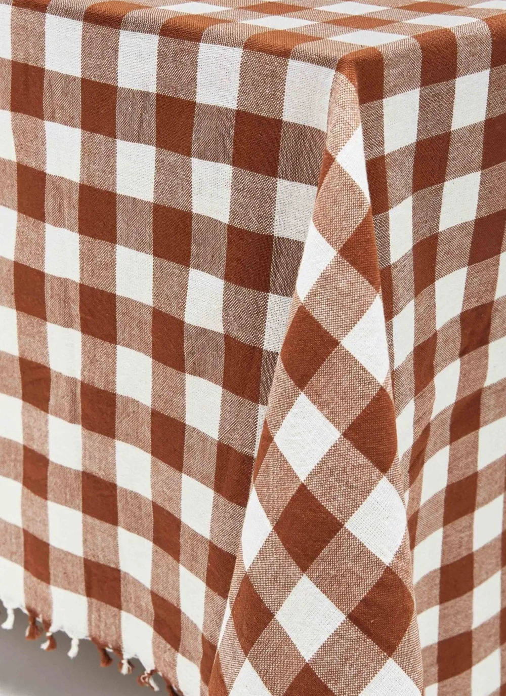 Sale Heather Taylor Home Gingham Nutmeg Tablecloth