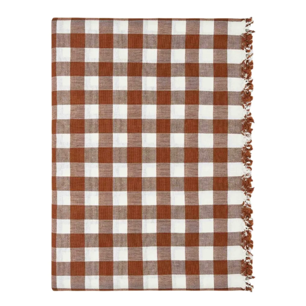 Sale Heather Taylor Home Gingham Nutmeg Tablecloth