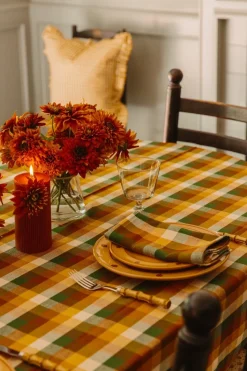 Heather Taylor Home Gingham Oak Napkins