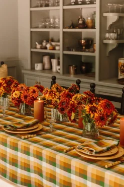 Sale Heather Taylor Home Gingham Oak Tablecloth
