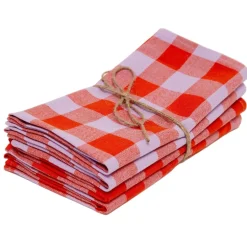 Sale Heather Taylor Home Gingham Poppy Napkins