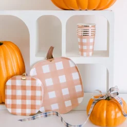 Meri Meri Gingham Pumpkin Napkins