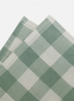 Outlet Heather Taylor Home Gingham Sage Green Napkins