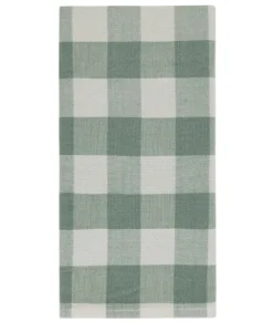 Outlet Heather Taylor Home Gingham Sage Green Napkins
