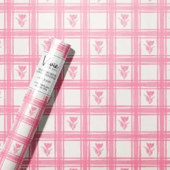 Sale Vivie and Ash Gingham Tulips Wrapping Paper