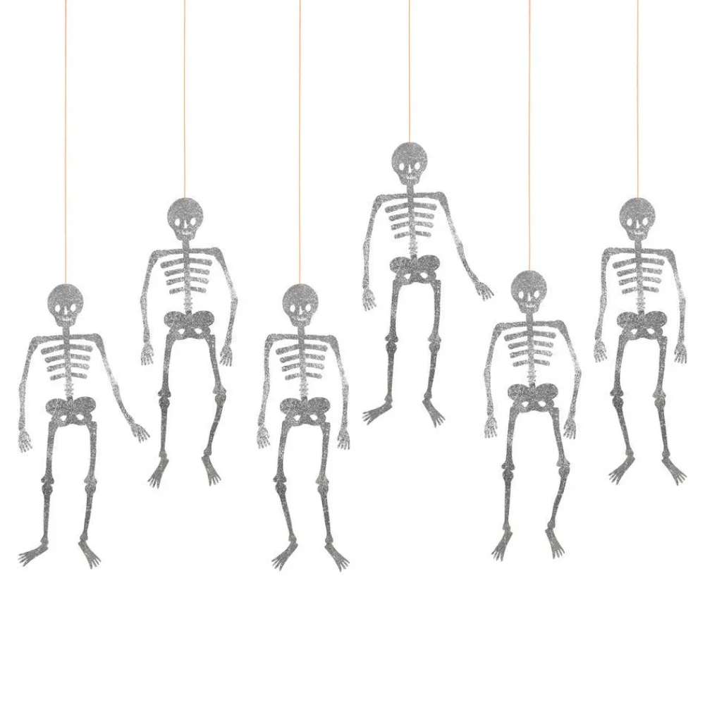 Clearance Meri Meri Glitter Jointed Skeleton Decorations