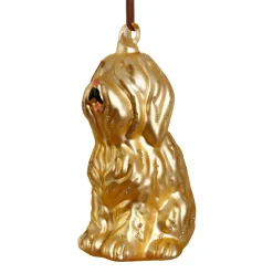 Clearance SHI SHI Gold Dog Glass Ornament