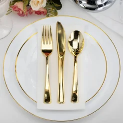 Hot Crown Display Gold Plastic Forks
