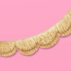 Online xo, Fetti Gold Scalloped Fringe Banner
