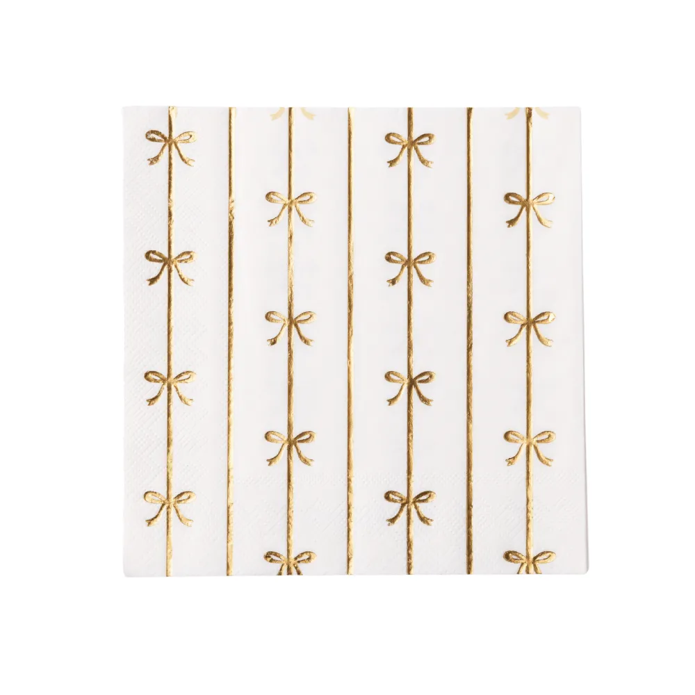 Online Bonjour Fete Gold Signature Bow Large Napkins
